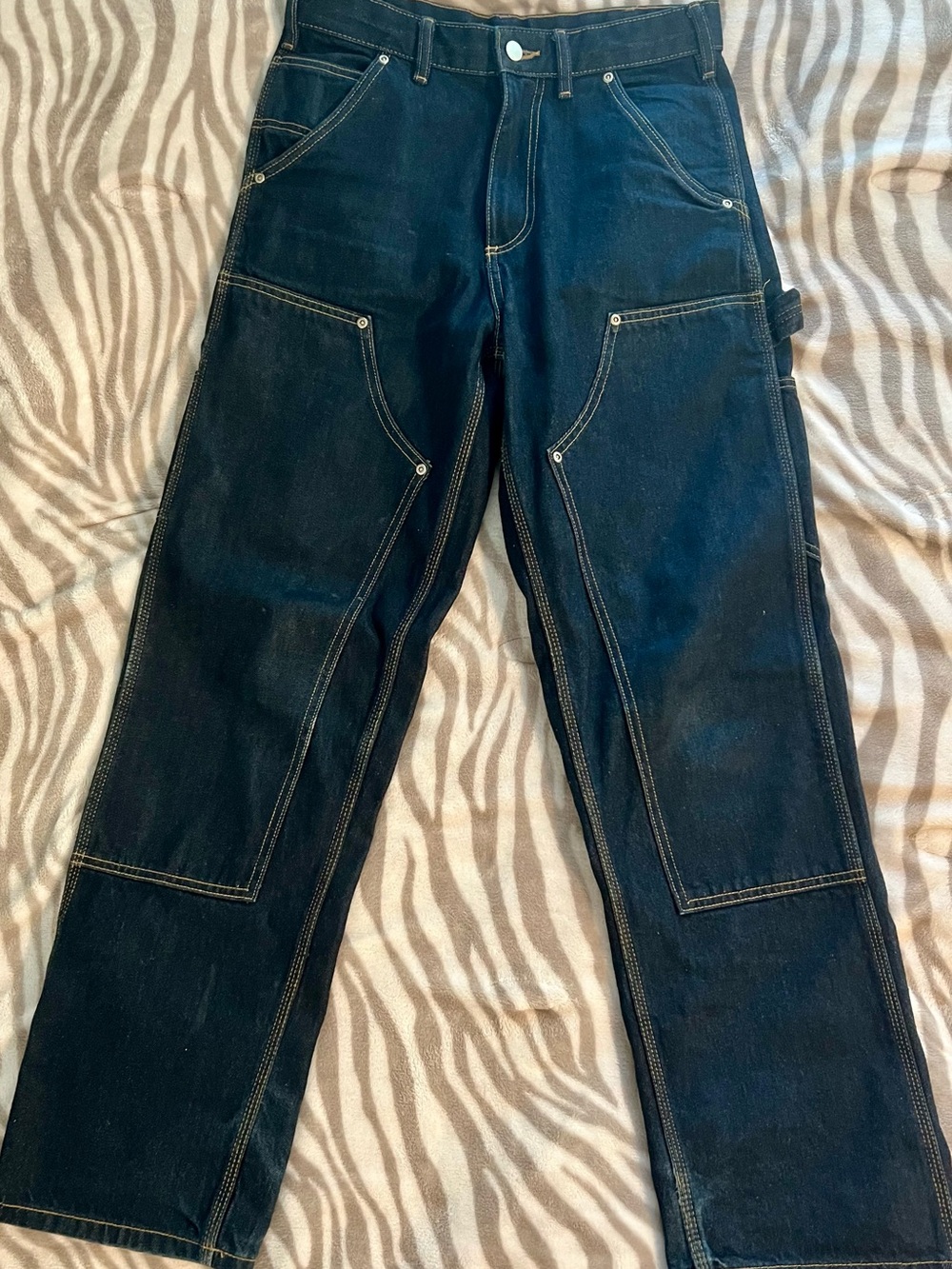 Zara Dark Blue Men Relaxed Loose Denim Jeans Size 29